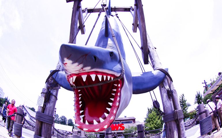 Photo of the JAWS,one of the most famous attraction at Universal Studios JAPAN, Osaka, Japan.