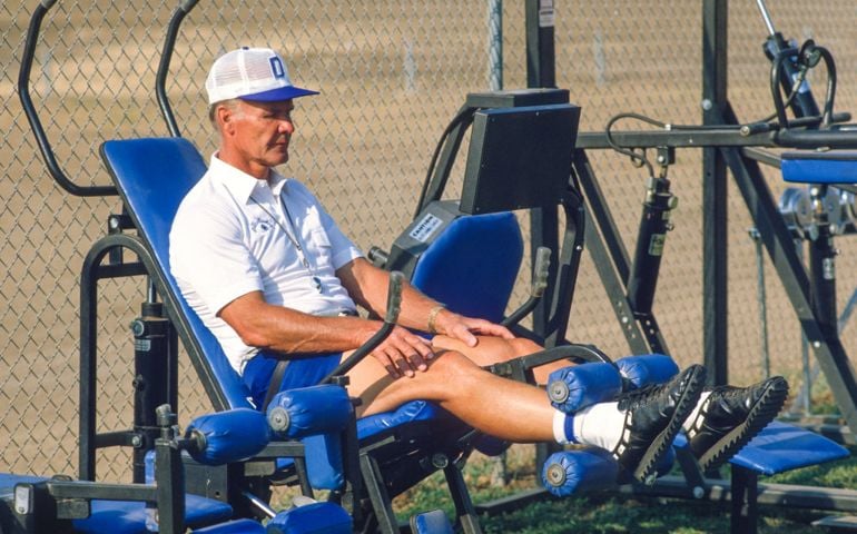 Thousand Oaks, California - July 1985: Head Coach Tom Landry heading up training camp the summer of 1985 in Thousand Oaks, Ca.