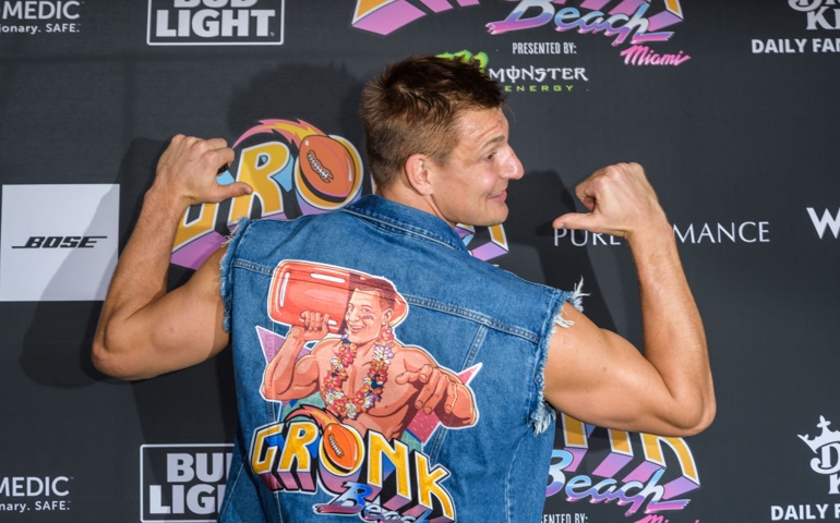 MIAMI, FL - FEBRUARY 01: Rob Gronkowski attends Gronk Beach at North Beach Bandshell on February 1, 2020 in Miami, Florida.