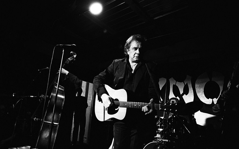 AUSTIN, TX - MARCH 1994: Johnny Cash (1932 - 2003) performs at South by Southwest Music Festival in March 1994 in Austin, TX.