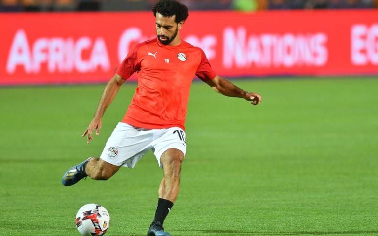 Mohamed Salah of Egypt during the 2019 Africa Cup of Nations Group A match between Egypt and Zimbabwe at Cairo