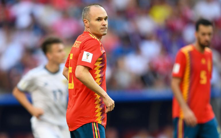 Andres Iniesta of Spain during the Russia 2018 World Cup football match between Spain and Russia
