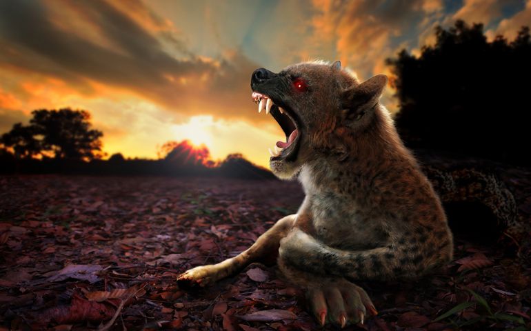 Photographic Digital Art portraying resemblance of fierce Chupacabra