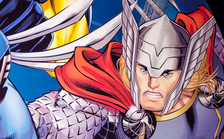 Thor illustration at the Shanghai Madame Tussauds wax museum