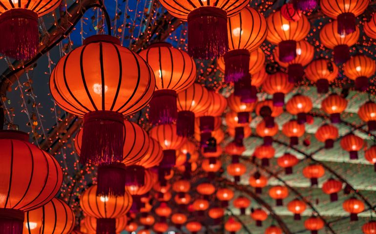 Red lanterns during Chinese new year festival