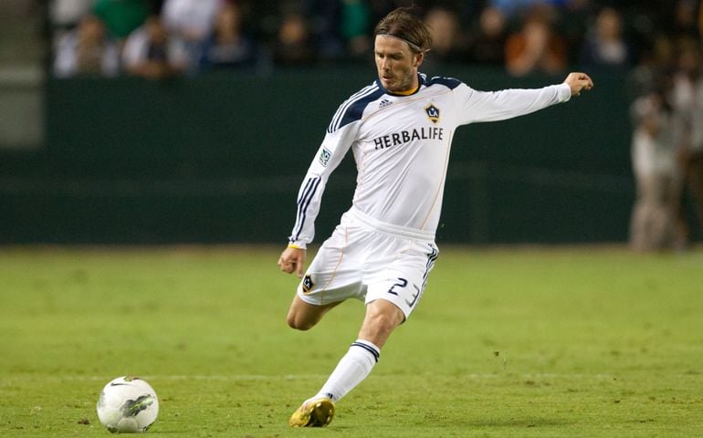 Los Angeles Galaxy M David Beckham #23 during the CONCACAF Champions League game between Club Motagua & Los Angeles Galaxy on Aug 16 2011 at the Home Depot Center.