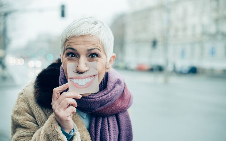Mature female enjoying life