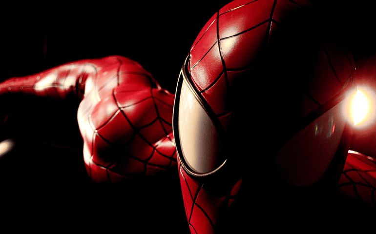 Close up Spider man, Madame Tussauds museum in Las Vegas.