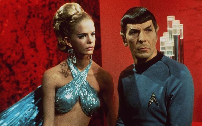 Leonard Nimoy as Mr. Spock in the television series, "Star Trek."
