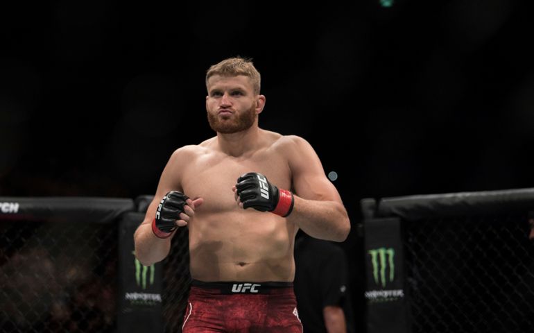 Poland's MMA fighter Jan Blachowicz before his fight with Nikita Krylov at UFC Moscow fight night