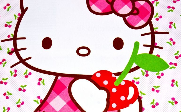 Hello kitty children cartoon character printed on card