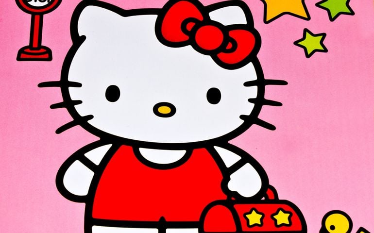 Hello kitty children cartoon character printed on card