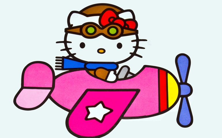 Hello kitty children cartoon character printed on box