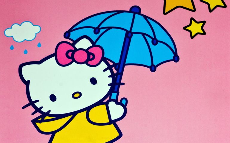 Hello kitty children cartoon character printed on box