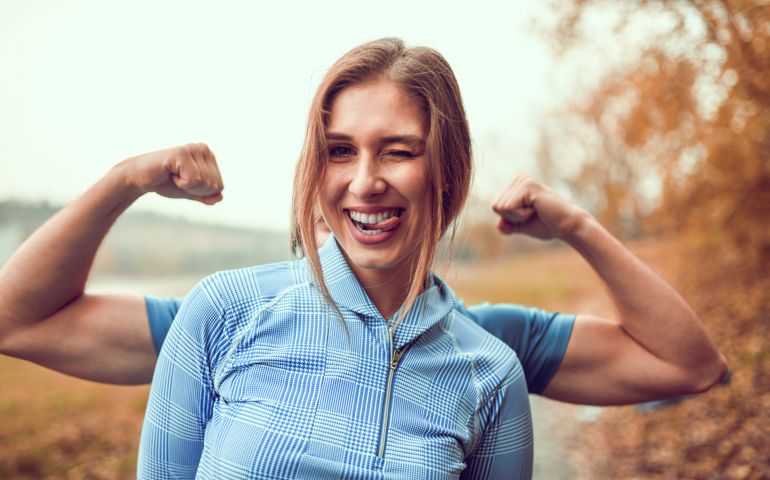 Cute Female And Her Muscular Boyfriend