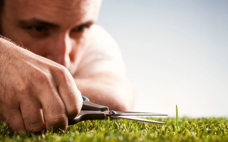 Perfectionist - Garden Gardening Perfection Grass Scissors Humor