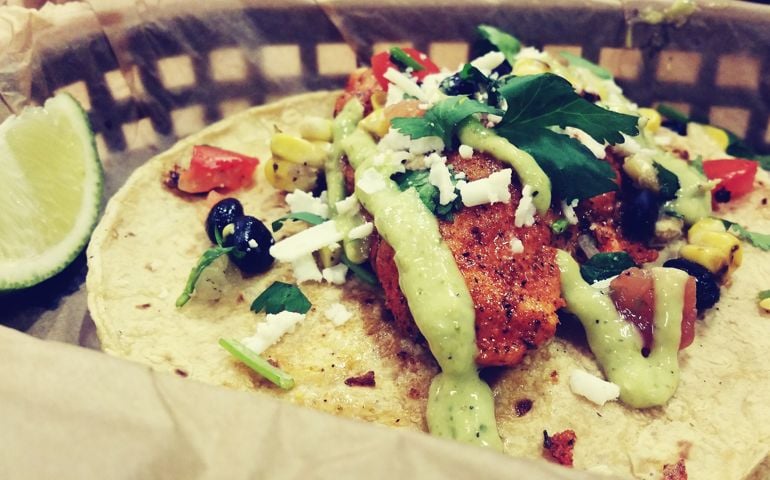 Close-up of taco