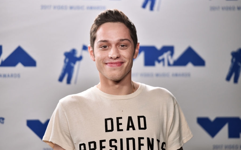 INGLEWOOD, CA - AUGUST 27: Pete Davidson poses in the press room during the 2017 MTV Video Music Awards at The Forum on August 27, 2017 in Inglewood, California.