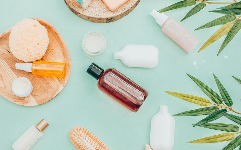 Natural cosmetics ingredients for skincare, body and hair care