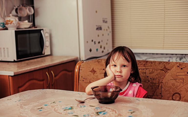 The child is hungry.