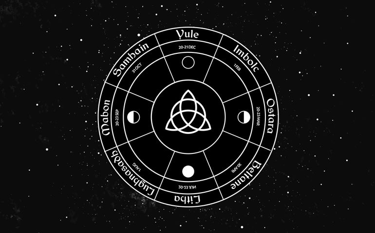 Wheel of the year vector design.