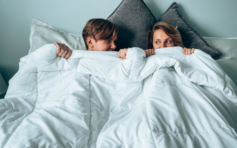 tired couple after they had sex