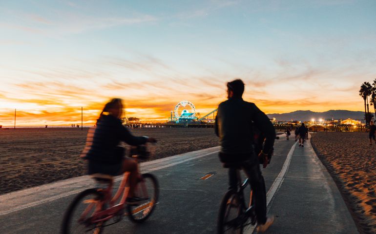 Cycling in Santa Monica