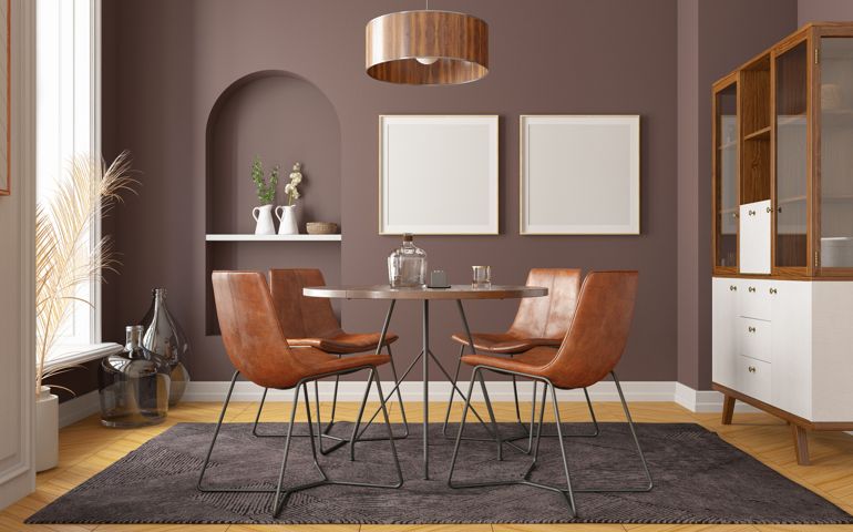 Stylish and modern dining room interior.