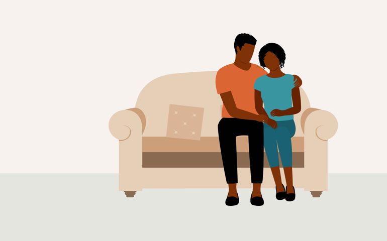 Young Couple Reconcile After A Fight.