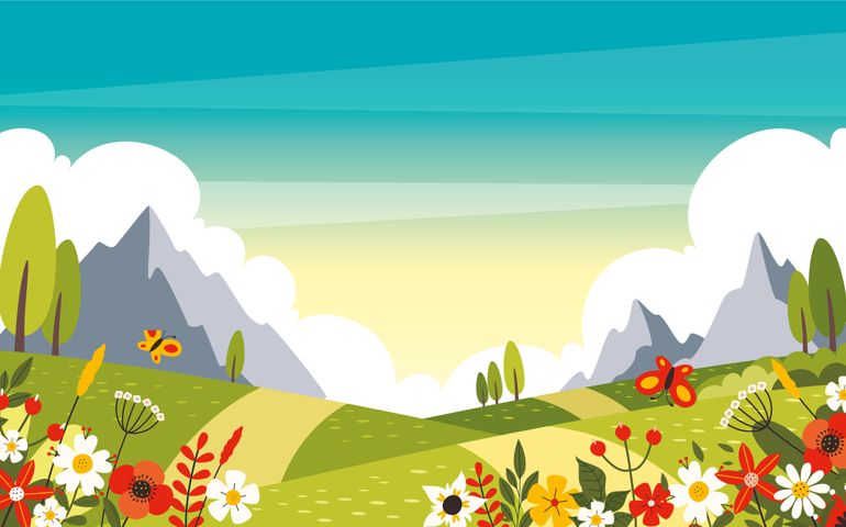 Blank Nature Landscape Scene Vector