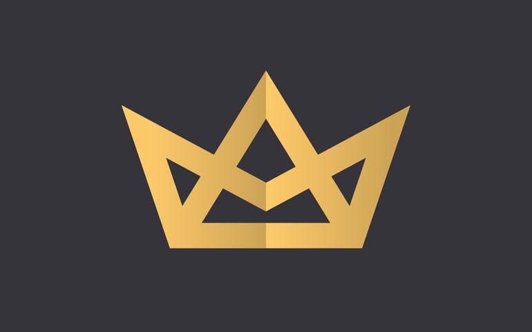 Geometric Vintage Creative Crown abstract Logo design vector template.