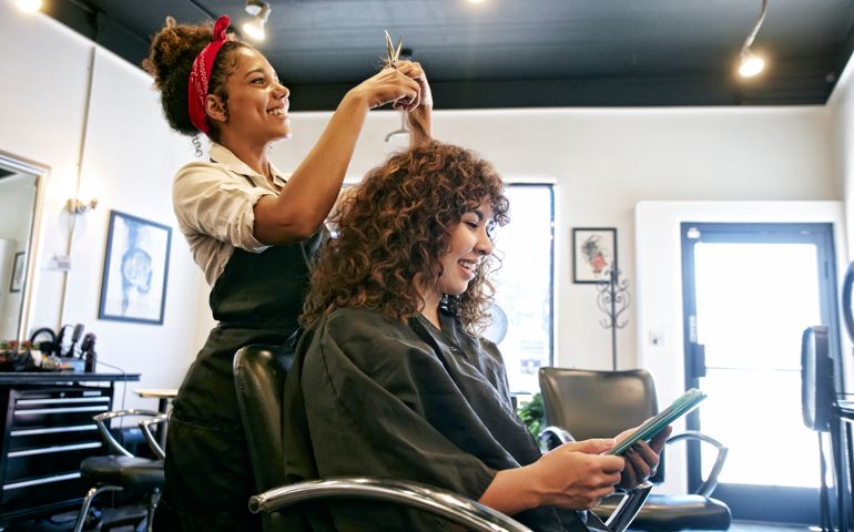 women at a beauty salon