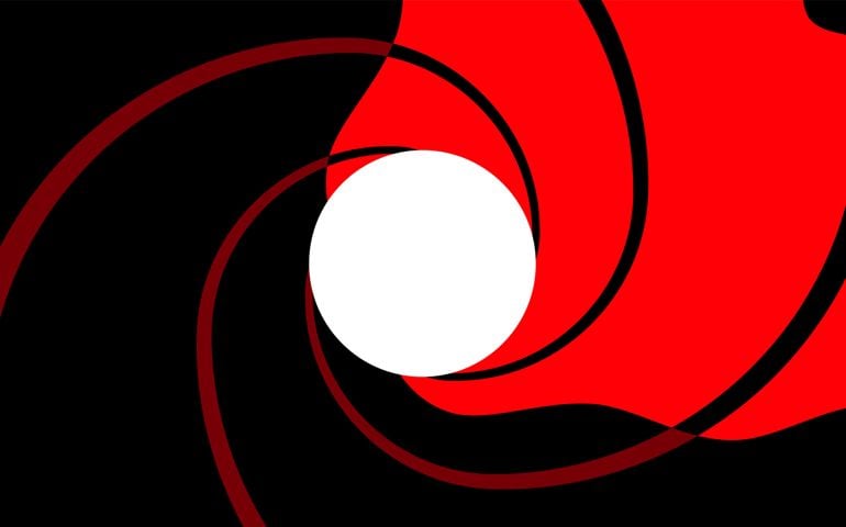 gun barrel of a secret agent