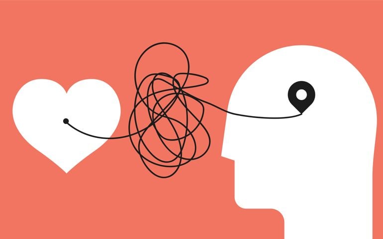From heart to head. Distorted path from soul to brain