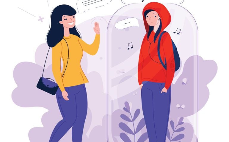 Introverts and extraverts difference vector illustration.