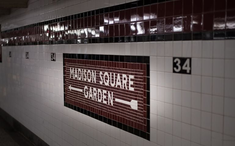 The subway sign at New York City