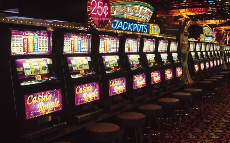 Slot machines in casino
