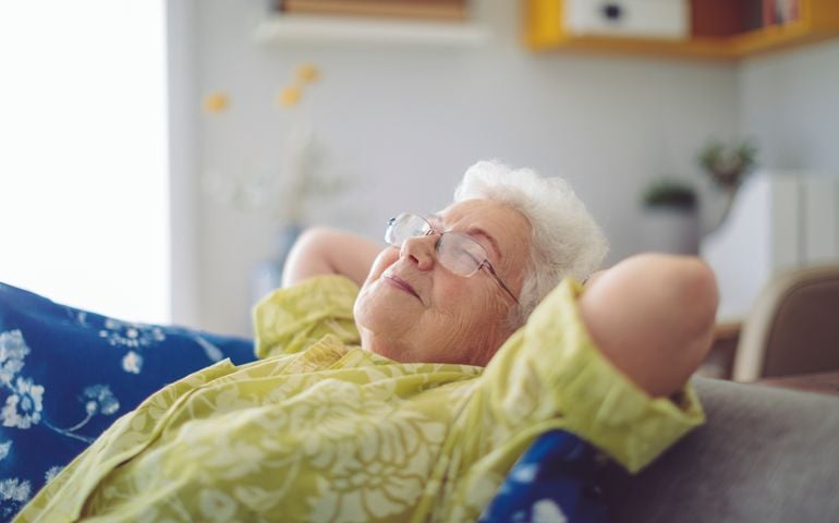 Senior woman at home