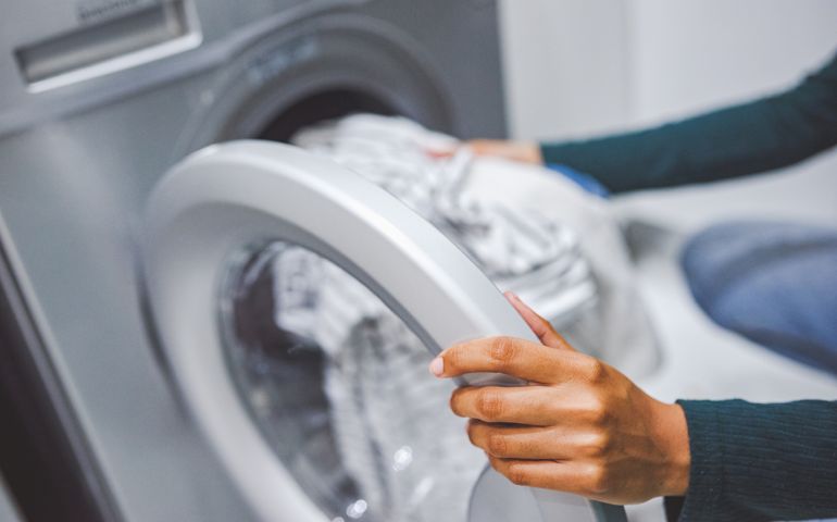 clothes in washer