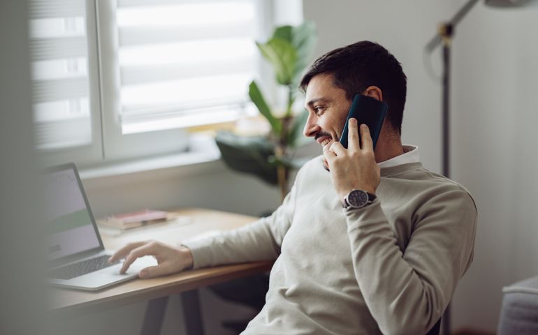 man on phone call