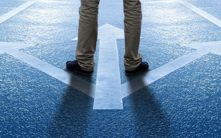 person about to make a decision