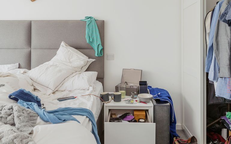 Messy bedroom