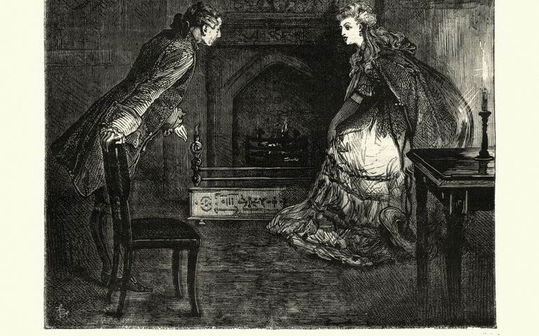 Dickens, A Tale of Two Cities, She curtsied to him