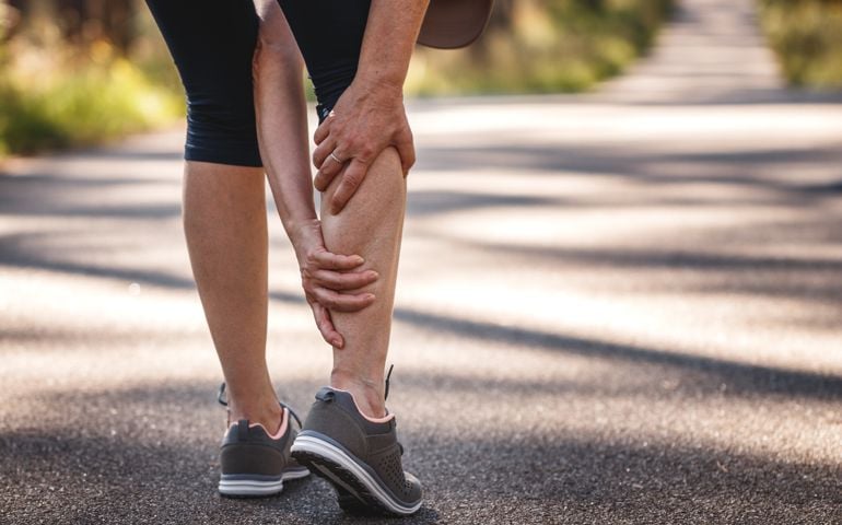 Calf muscle cramp during running
