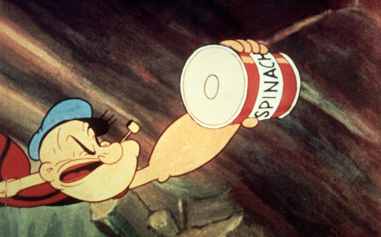 Popeye Reaching For Spinach