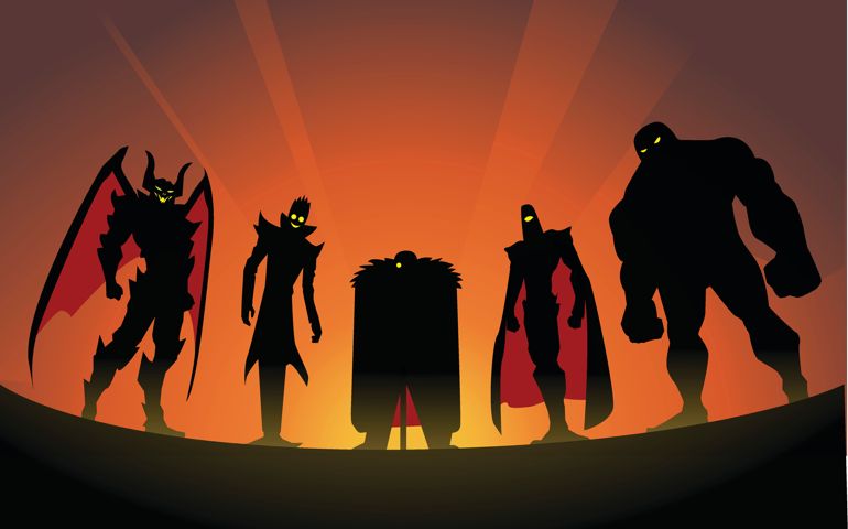 Super Villain Team Silhouette