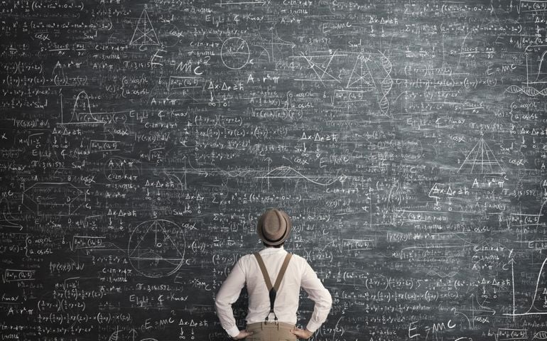 man solving problem