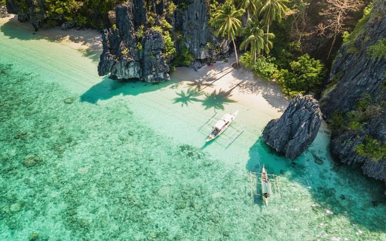 Palawan El Nido Entalula Island Beach Philippines