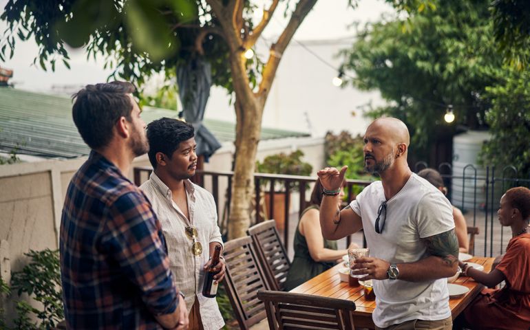 group talking