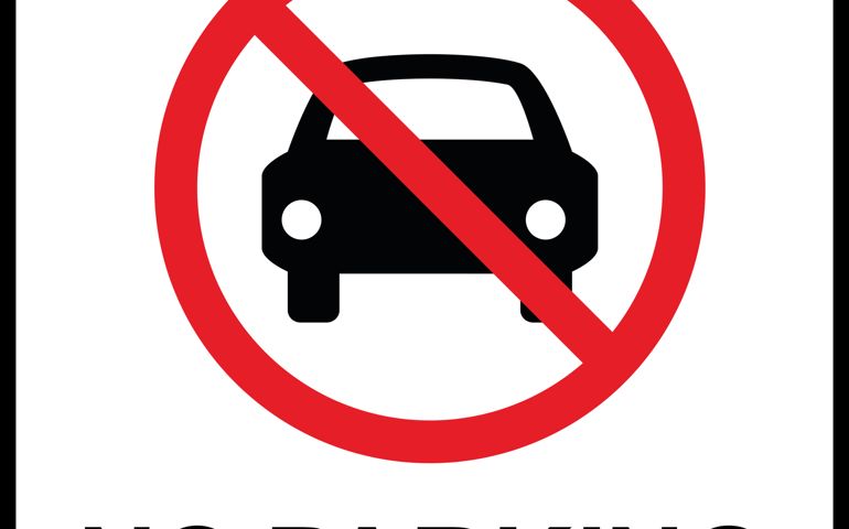 No parking sign vector graphics design.